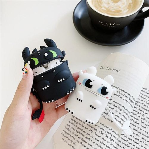 3D Black Evil Cartoon Earphone Case For Airpods Pro Silicone Cute Charging Box Protective Case For Airpods 1/2