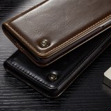 CaseMe Luxury Smooth Retro PU Leather Card Slot Stand Wallet Phone Case For Samsung S20 Ultra S10 Plus S9 S8 Plus Note 10 9
