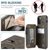 CaseMe Retro Back Case For iPhone 14 13 12 11 Pro Max Card Slots Leather Wallet For iPhone SE 12 mini 11 X S XR 7 8 Zipper Back Cover
