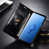 CaseMe Luxury Smooth Retro PU Leather Card Slot Stand Wallet Phone Case For Samsung S20 Ultra S10 Plus S9 S8 Plus Note 10 9
