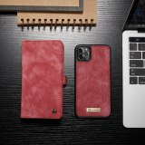 CaseMe Zipper Case For iPhone 14 13 12 11 Pro Max Xs Xr Xs Max Wallet Case 2 in 1 Detachable Genuine Leather Magnetic Flip Cover Case