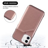 Leather Skin Card Case Plain Phone Case For iPhone 7 8 Plus SE 2020 11 12 13 14 Pro 12 Mini Max X XS Max XR Anti-knock Case Cover