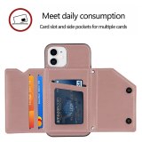 Leather Skin Card Case Plain Phone Case For iPhone 7 8 Plus SE 2020 11 12 13 14 Pro 12 Mini Max X XS Max XR Anti-knock Case Cover