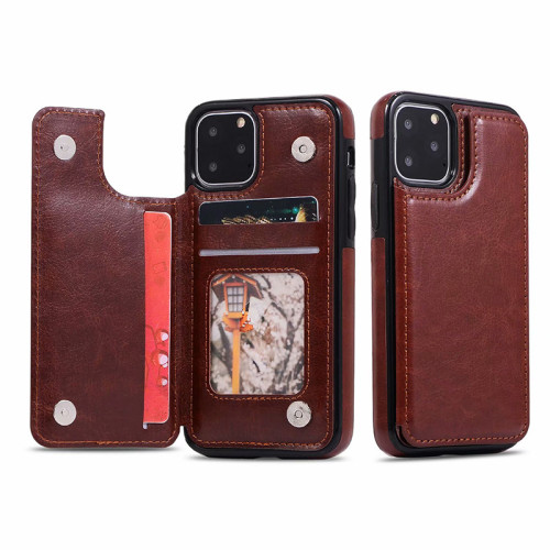 Card Slots Holder Shockproof Case for iPhone 11 Pro Max Back Cover For iPhone 12 Pro 12Pro Flip Wallet PU Leather Phone Case