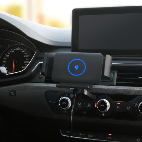The new smart car wireless charger folding screen auto clip phone holder for iPhone 12