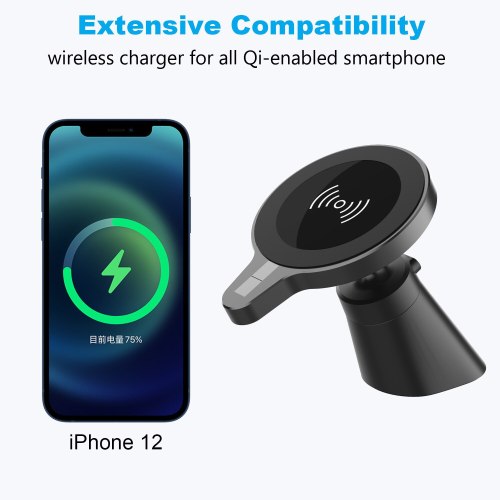 15W Magnetic Car Charger for iPhone12Pro/Mini/Max Wireless Charger Fast Charging Car Phone Holder