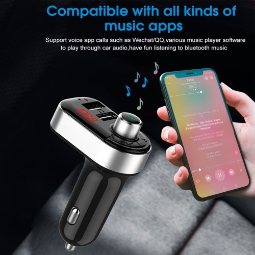 New USB car charger for fast charging QC4.0 QC 3.1A PD multi-purpose fast charging with multiple interfaces Bluetooth player