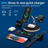 3 in 1 Magnetic Wireless Chargers 15W Fast Charging Station for Magsafe iPhone 12 pro Max Charger for Apple Airpods pro Watch
