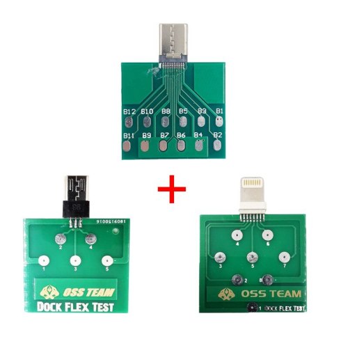 Micro USB Dock Flex Test Board OSS Team for iPhone 6 7 8 Android Type-C U2 Battery Power Charging Easy Repair Tool