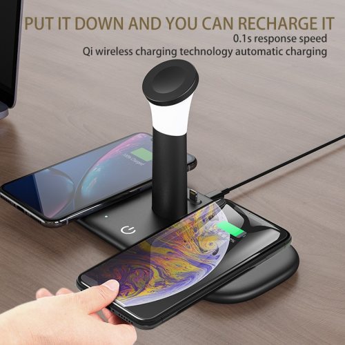 Wireless chargers Dock Station Smart night light for Samsung Xiaomi iPhone12/11/XR Apple Airpods iWatch Wireless charging