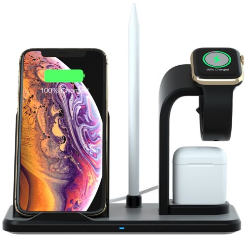Removable 4 in 1 Wireless Charger Qi 10W Fast Charging Stand for iPhone 11 12 X XS XR Max For Apple Watch 5 4 3 2 Airpods Pro