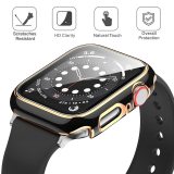 Glass+case For Apple Watch Series 6 5 4 3 SE iWatch Case 44mm 40mm 42mm 38mm Two-color Bumper Screen Protector+cover Accessorie