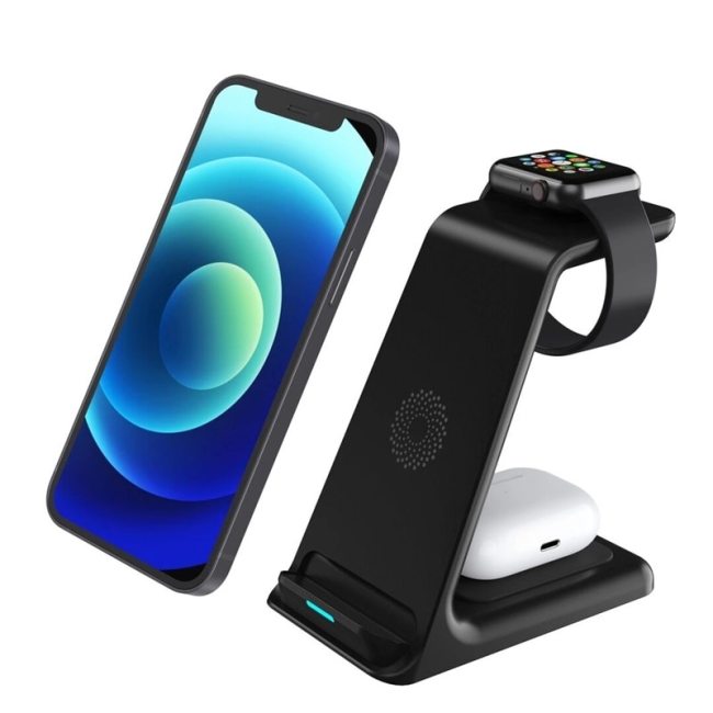 15W Wireless Charger For Iphone 8 XS XR 11 12 Pro Max Fast Charging Station For Airpods Pro Apple Watch 6 5 4 3 2 1