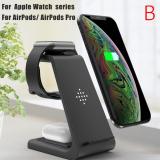 QI 3 In 1 Wireless Charger For Iphone 11/XS/X/Airpods Pro/Iwatch 5/4 Fast Charge Wireless Charge Stand For Samsung S10/Bud/Watch