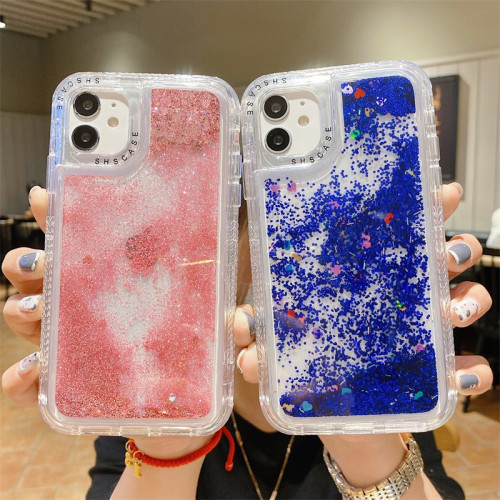 3 in 1 Dream Translucent Quicksand Phone Case For iPhone 13 12 Pro Max 11 XS XR 7 8 Plus Cover
