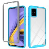 Anti fall 360 Color border Transparent 2 in 1 Phone Case For Samsung Galaxy A51 A71 4G 5G A21S A42 A12 A52 A32 A72 PC Back Cover