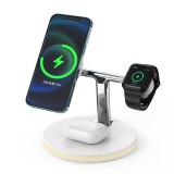 3 In 1 Magnetic 15W Wireless Charger For Magsafe IPhone 12 Pro Max Fast Wireless Charger Station For Apple Watch/AirPods Series