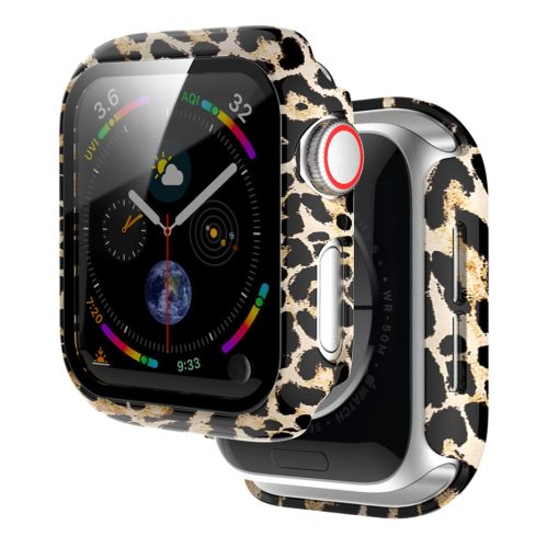 Full Cover Ultra-Thin Leopard Protective Case for Apple Watch 44mm 40mm 42mm 38mm Screen Protector iWatch Series SE 6 5 4 3 2 1