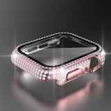Diamond Watch Case Built-in Tempered Glass for Apple Watch 38mm 40mm 42mm 44mm for iWatch Series 6 SE 5 4 3 2 1 Cover