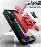 Kickstand with Slide Camera For iPhone 13 12 11 Pro Max Case Built-in 360 Rotate Ring Stand Magnetic Card Slot Credit Cover