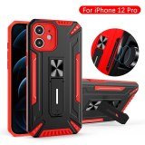 Cellphone TPU And PC Two In One Case For iPhone 13 12 11 Pro Max Bracket Cover For iPhone 12 Mini Vehicle Magnetic Shockproof Case