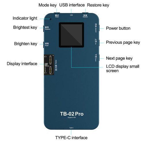 RELIFE TB-02 Pro HW Screen Board Tester Display Touch Repair Test Box for HW P10/P20/P20P/P30/P40/Mate9/Mate10 Pro/Mate20/Mate30
