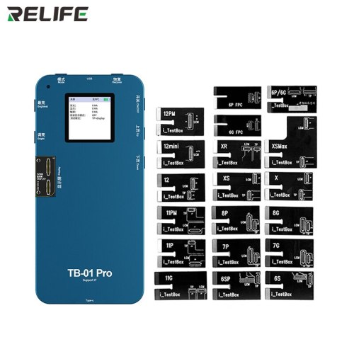 RELIFE TB-01 Pro Screen Display Tester 3D Touch Original Color Board LCD Programmer for iPhone 6S 6P-12ProMax/Mini