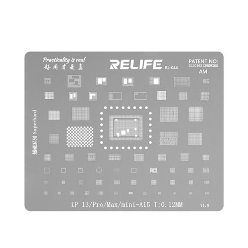 RELIFE RL-044 for IPhone13 13PRO 13 PROMAX 13 Mini Tail Plug Board Dot Matrix and Other Chips Tin Template BGA Stencil