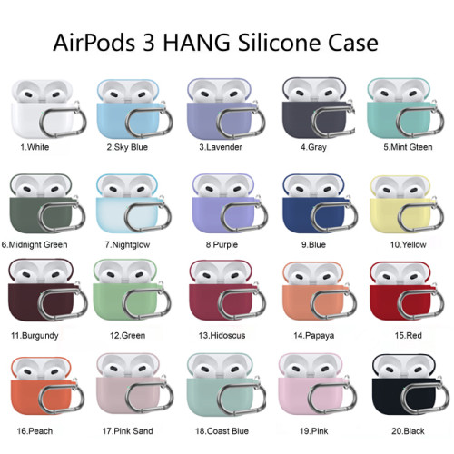 Silicone Cover for Airpods 3 Pro 2 1 Case 2021 New Apple Generation 3 Anti-fall Cover for Apple AirPods 3 Earphone Accessories With Keychain