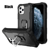 Rugged Shockproof Armor Bumper Phone Case For iPhone 14 13 12 Pro Max 11 Pro XS Max X XR 7 8 Plus Anti-Knock Ring Kickstand Hard Cover