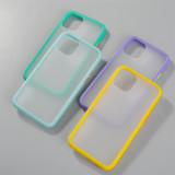 Contrast Border Soft Matte Shockproof Phone Case For iPhone 14 13 12 11 Pro Max X XS Max XR 8 7 6 6S Simple Translucent Hard PC Cover
