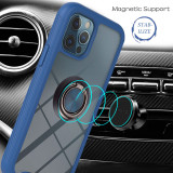 3 in 1 Hybrid Bumper Ring Holder Phone Case For iPhone 14  11 12 13 Pro Max 12 13Mini Clear Shockproof Protection Back Cover For iPhone 7