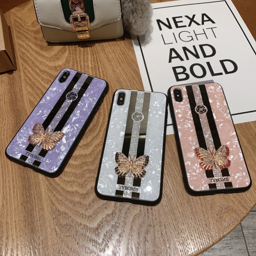 Luxury Rhinestone Fashion 3D butterfly Phone Case For  iPhone 1312 11 Pro Mini  XR X XS Max 7 8 Plus 6 6s Cover