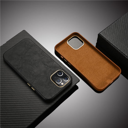 Original Genuine Leather Phone Case For iPhone 13 12 11 Pro Max XR X XS Max 7 8 Plus SE 2020 Soft Luxury Real Leather Back Cover