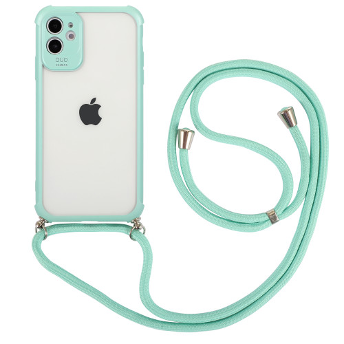 Strap Cord Chain Transparent Phone Case For iPhone13 12 11Pro Max XR X XS Max 7 8 Plus SE 2 Necklace Lanyard Carry Hang Soft Cover