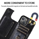 Multifunctional Leather Protective Cover For iPhone 14 13 12 Mini 11 Pro Max X XR XS Max 7 8 6 S Plus SE2 All-inclusive Card Case