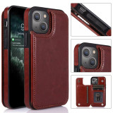 Multifunctional Leather Protective Cover For iPhone 14 13 12 Mini 11 Pro Max X XR XS Max 7 8 6 S Plus SE2 All-inclusive Card Case