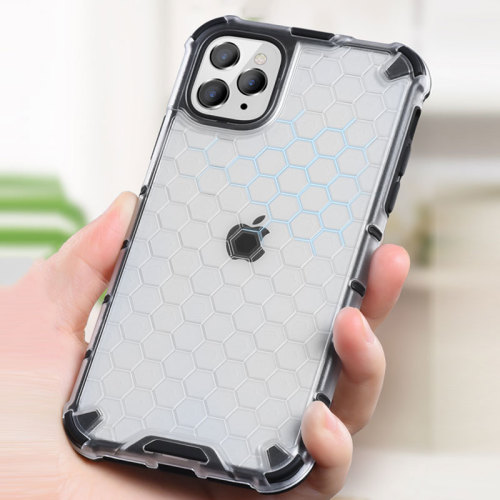 Honeycomb Transparent Case for iPhone 14 13 12 11 Pro Max Mini Xr X XS Airbag Heavy Duty Shockproof Armor Hard PC Cover