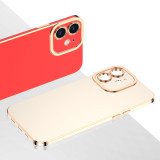 Luxury Plating Square Case for iPhone 14 13 12 Pro Max XS XR X S 11 8 7 Plus Camera Lens Protect Silicone Soft Cover