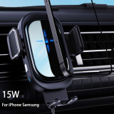 15W Intelligent Car Wireless Charger Holder Qi Induction Sensor for iPhone 12 11 pro max Quick Charge Car Cell Phone Holder New