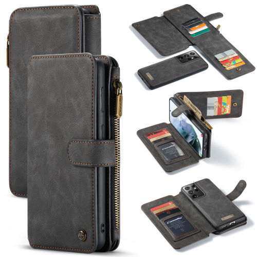 For Samsung Galaxy S21 S20 Ultra S10 S9 S8 CaseMe Genuine Wallet Case Luxury 2 in 1 Detachable Leather Phone Cover Magnetic Case