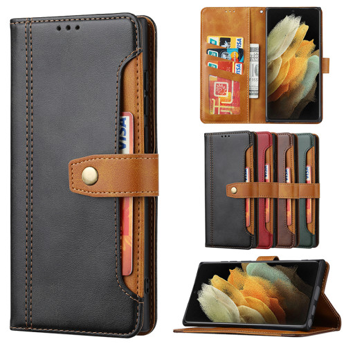 Luxury Skin Leather Case for Samsung Galaxy S21 S22 S20Plus/Ultra Note20/ Ultra S20 S21/FE Flip Wallet Cards Book Phone Cover