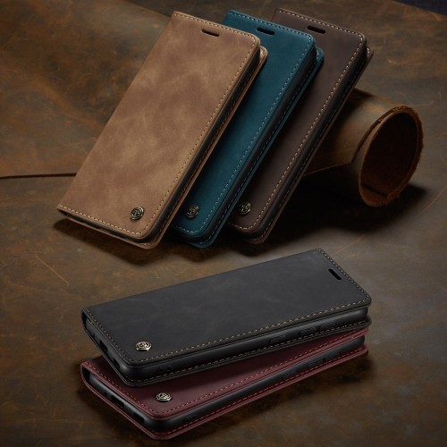 Matte Leather Flip Cover for Samsung A71 A51 A70 A50 A40 A30 A20 A10 Wallet Case S21 5G S20 Ultra Note 10 Plus S10 S10e S9 S8 S7