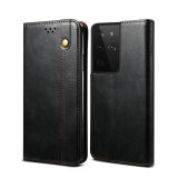 Leather Texture Magnet Book Cover for Samsung Galaxy S21 Ultra Case S 21 Plus S22 5G Case 360 Protect