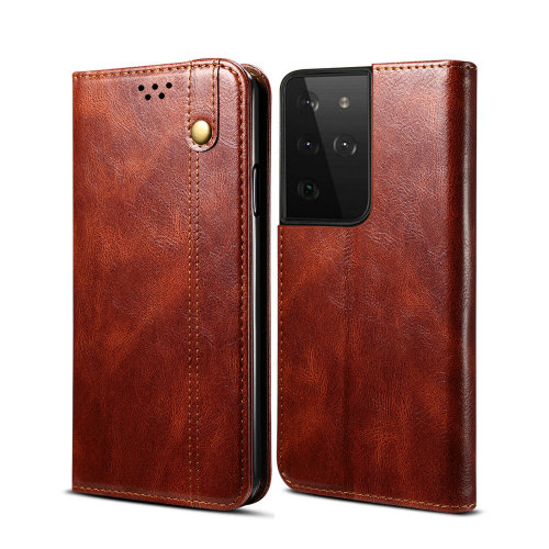 Leather Texture Magnet Book Cover for Samsung Galaxy S21 Ultra Case S 21 Plus S22 5G Case 360 Protect