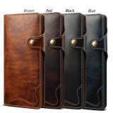 For Samsung Galaxy Note 20 S21 Handmade Genuine Cow Leather Case Cover for Samsung Note 20 Ultra S20 S21 Retro Wallet Flip Bag