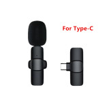 Wireless Lavalier Microphone Built-in Noise Reduction Chip Mini Portable Mic Interview Recording Vlog for iphone Android