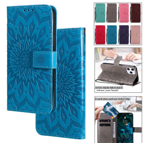 Sunflower Wallet Flip Leather Case for Samsung Galaxy A22 A82 A12 A32 A42 A52 A72 5G S21 S20 FE Plus Ultra Phone Book Back Cover