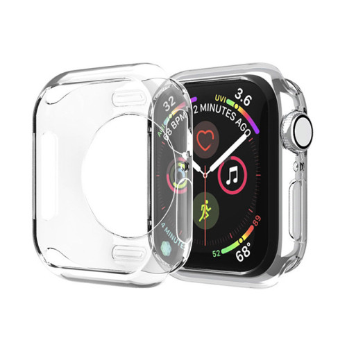 Half Pack Transparent Watch Case Soft TPU Protection Cover Anti-drop Anti-scratch Case for Apple 2 3 4 5 6 7 38mm 40mm 41mm 42mm 44mm 45mm Cover