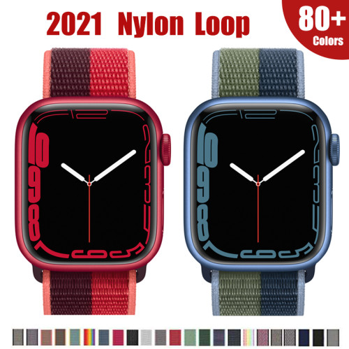 Nylon Strap for Apple Watch Band 44mm 42mm 38mm 40mm 41mm 45mm Accessories for iWatch Bracelet Series 7 6 5 4 SE Watchband
